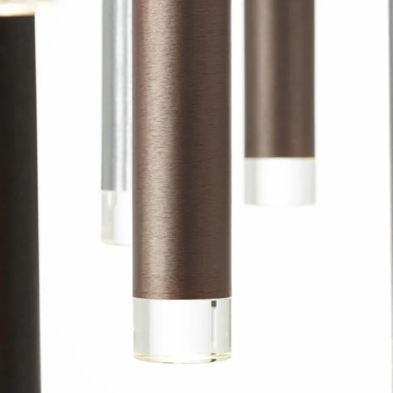 Suspension Brilliant Living Cembalo LED Brun, 16 lumières