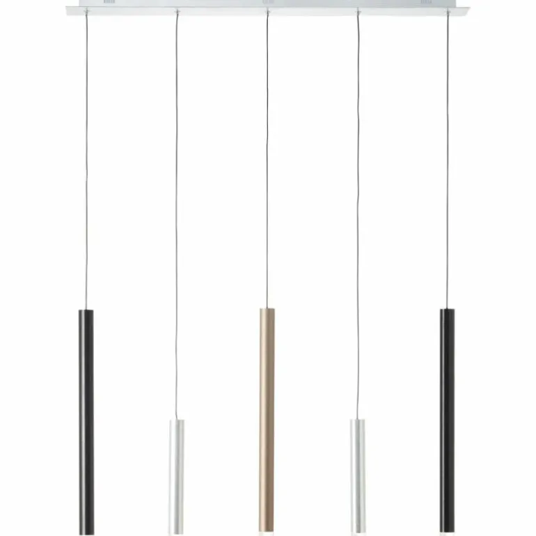 Suspension Brilliant Living Cembalo LED Aluminium, 5 lumières
