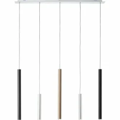 Suspension Brilliant Living Cembalo LED Aluminium, 5 lumières