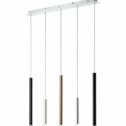 Suspension Brilliant Living Cembalo LED Aluminium, 5 lumières