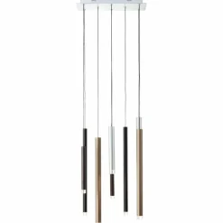 Suspension Brilliant Living Cembalo LED Brun, 8 lumières