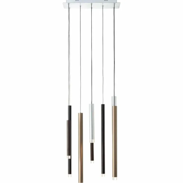 Suspension Brilliant Living Cembalo LED Brun, 8 lumières