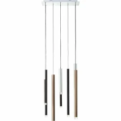 Suspension Brilliant Living Cembalo LED Brun, 8 lumières