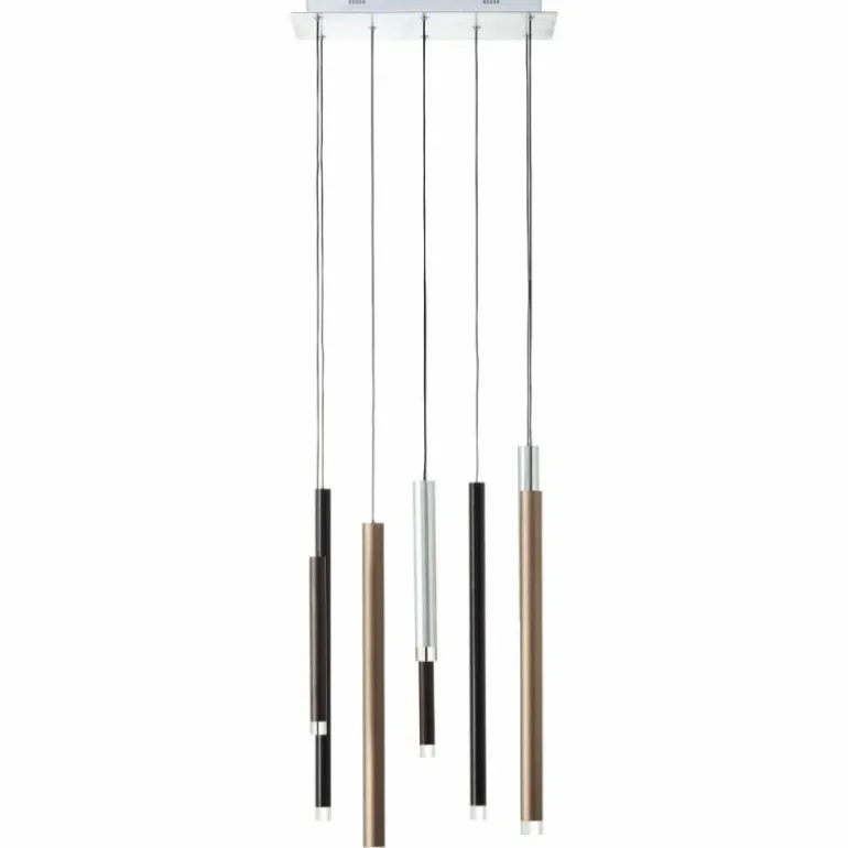Suspension Brilliant Living Cembalo LED Brun, 8 lumières