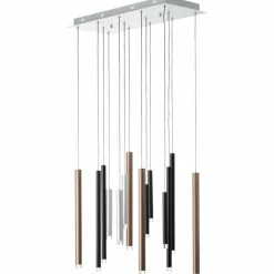 Suspension Brilliant Living Cembalo LED Brun, 14 lumières