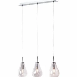 Suspension Brilliant Living Drops Chrome, 3 lumières