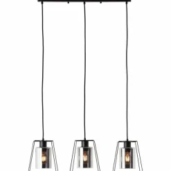 Suspension Brilliant Luxor Noir, 3 lumières
