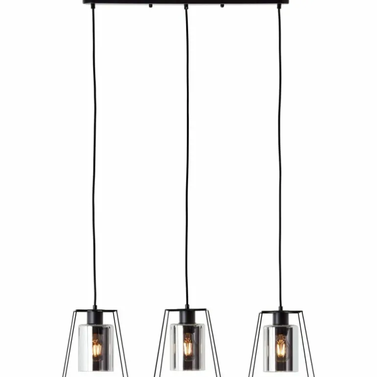 Suspension Brilliant Luxor Noir, 3 lumières