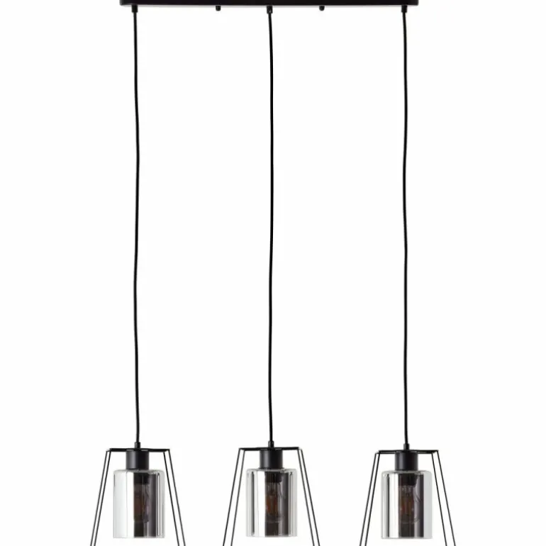 Suspension Brilliant Luxor Noir, 3 lumières