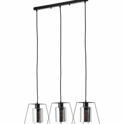 Suspension Brilliant Luxor Noir, 3 lumières