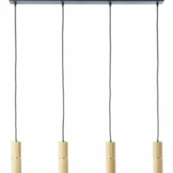 Suspension Brilliant Marty LED Noir, 4 lumières