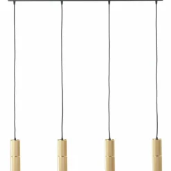 Suspension Brilliant Marty LED Noir, 4 lumières