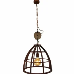 Suspension Brilliant Matrix 2 Bois foncé, Rouille, 1 lumière