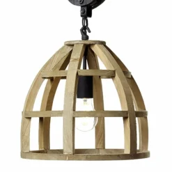 Suspension Brilliant Matrix Wood Noir, 1 lumière
