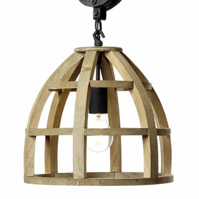 Suspension Brilliant Matrix Wood Noir, 1 lumière