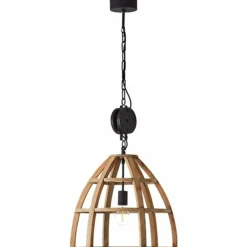 Suspension Brilliant Matrix Wood Noir, 1 lumière