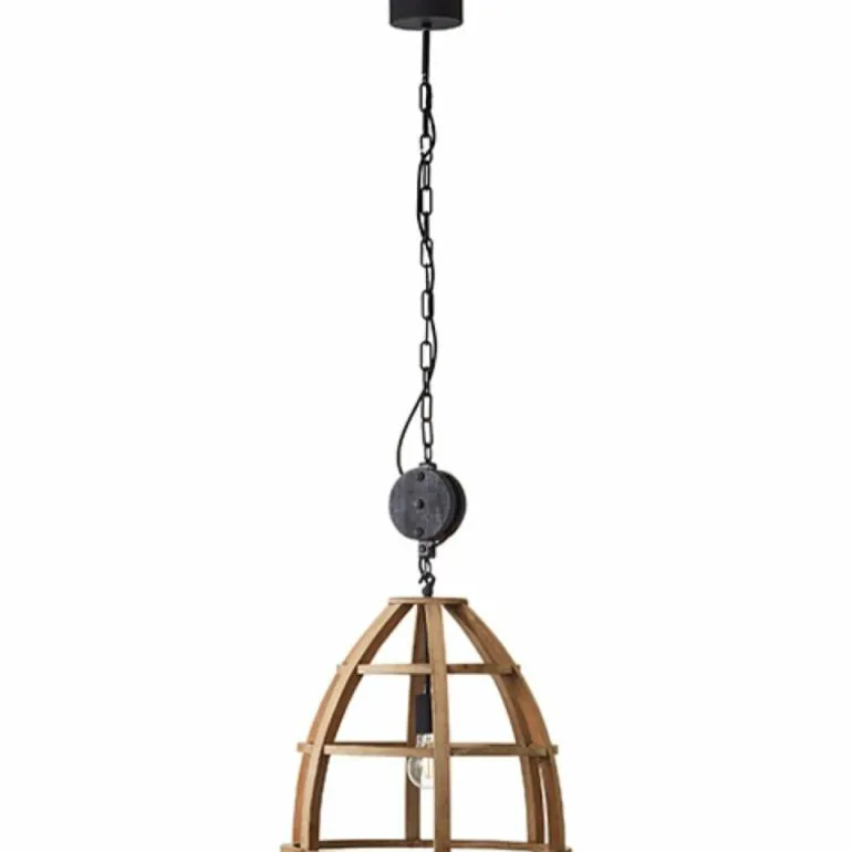 Suspension Brilliant Matrix Wood Noir, 1 lumière