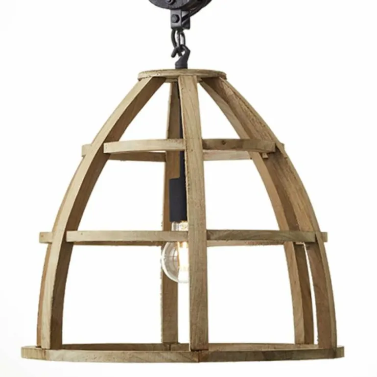 Suspension Brilliant Matrix Wood Noir, 1 lumière