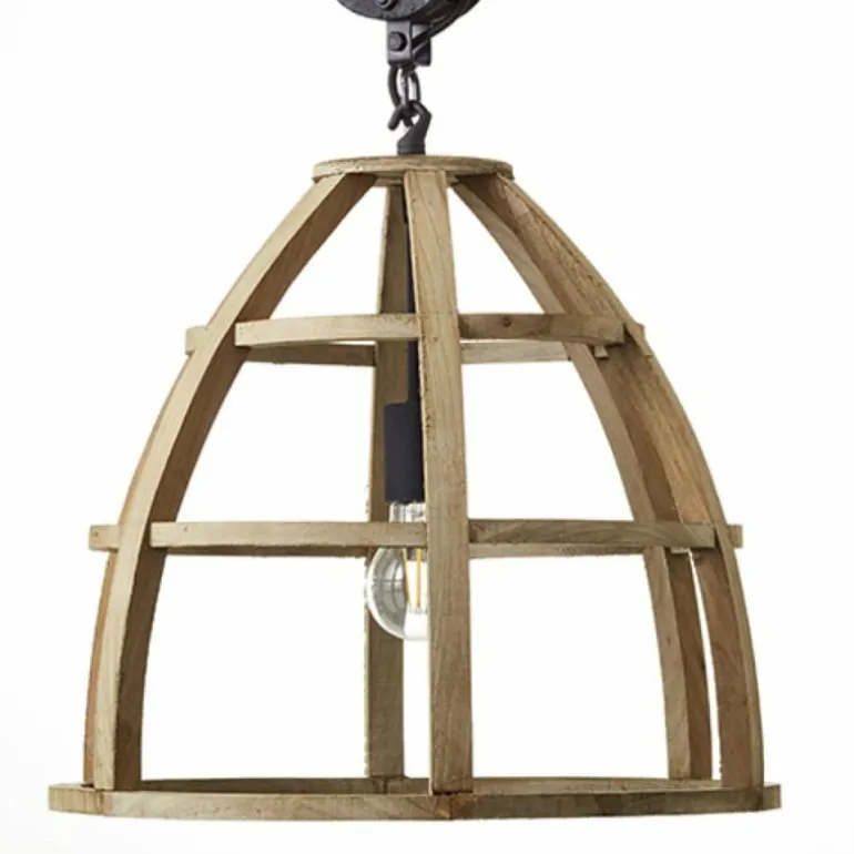 Suspension Brilliant Matrix Wood Noir, 1 lumière