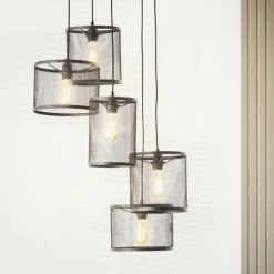 Suspension Brilliant Maze Noir, 5 lumières