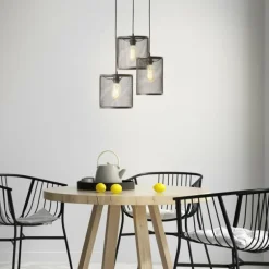 Suspension Brilliant Maze Noir, 3 lumières