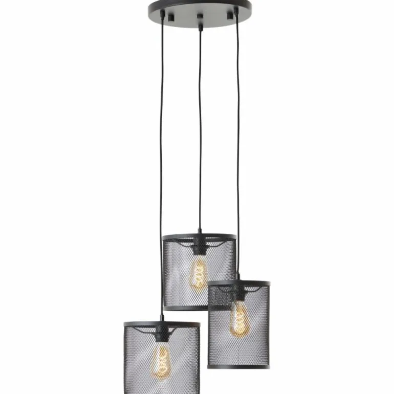 Suspension Brilliant Maze Noir, 3 lumières