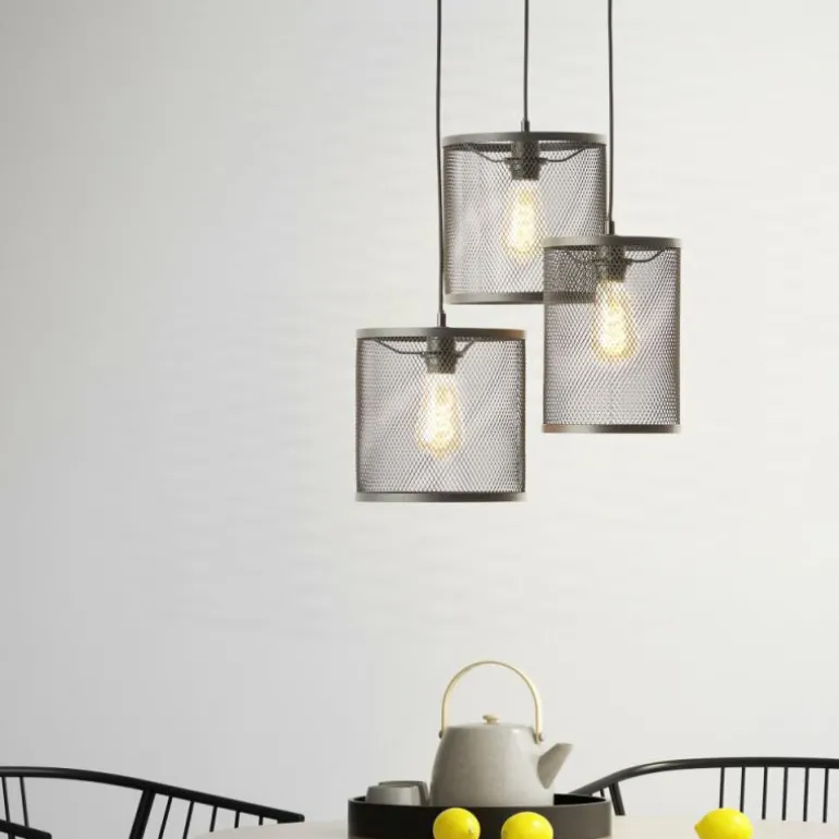 Suspension Brilliant Maze Noir, 3 lumières