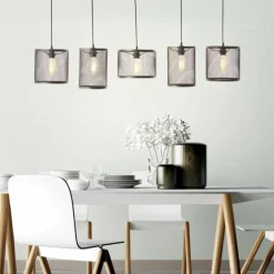 Suspension Brilliant Maze Noir, 5 lumières