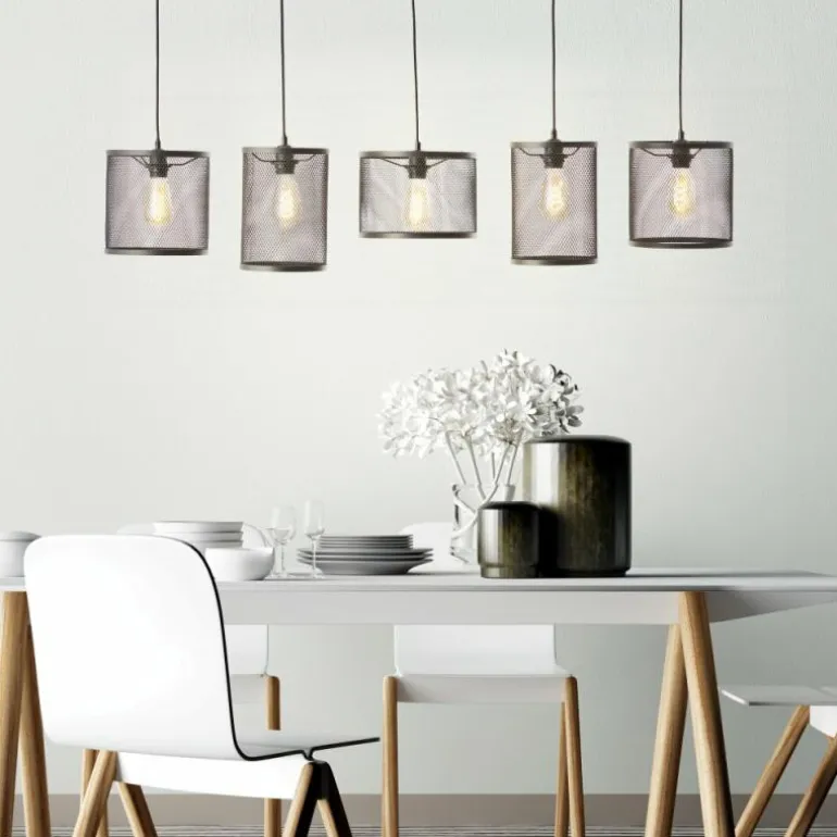 Suspension Brilliant Maze Noir, 5 lumières