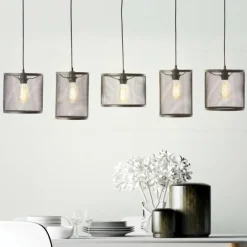 Suspension Brilliant Maze Noir, 5 lumières