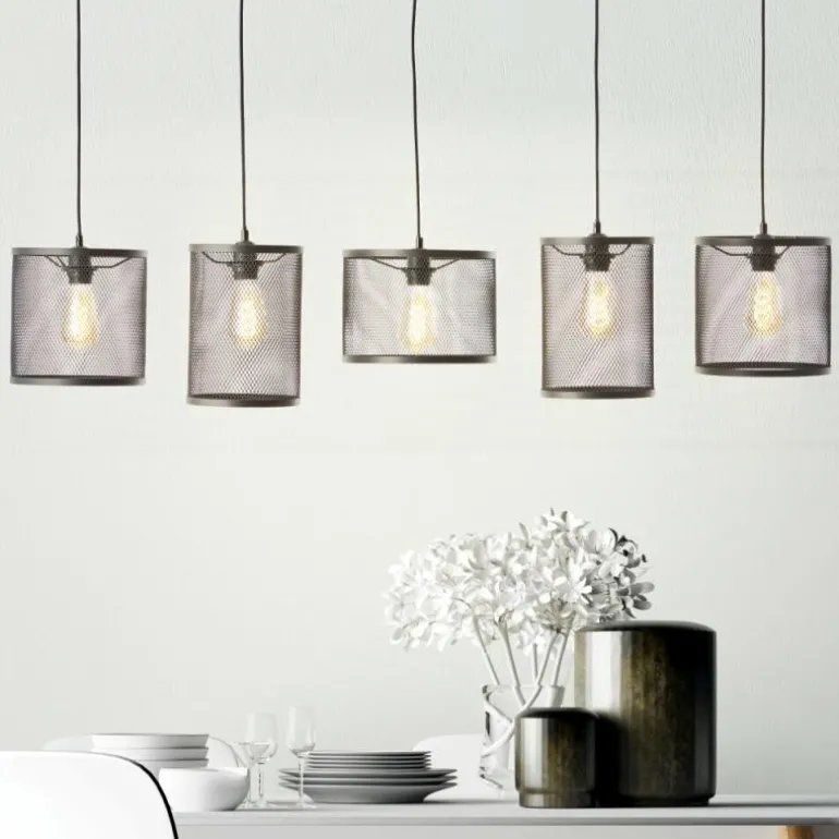 Suspension Brilliant Maze Noir, 5 lumières