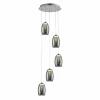 Suspension Brilliant Metropolis LED Chrome, 5 lumières