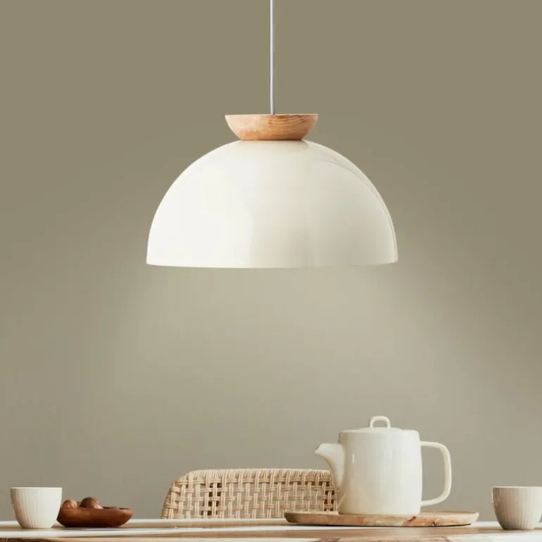 Suspension Brilliant Nalam Écru, Blanc, 1 lumière