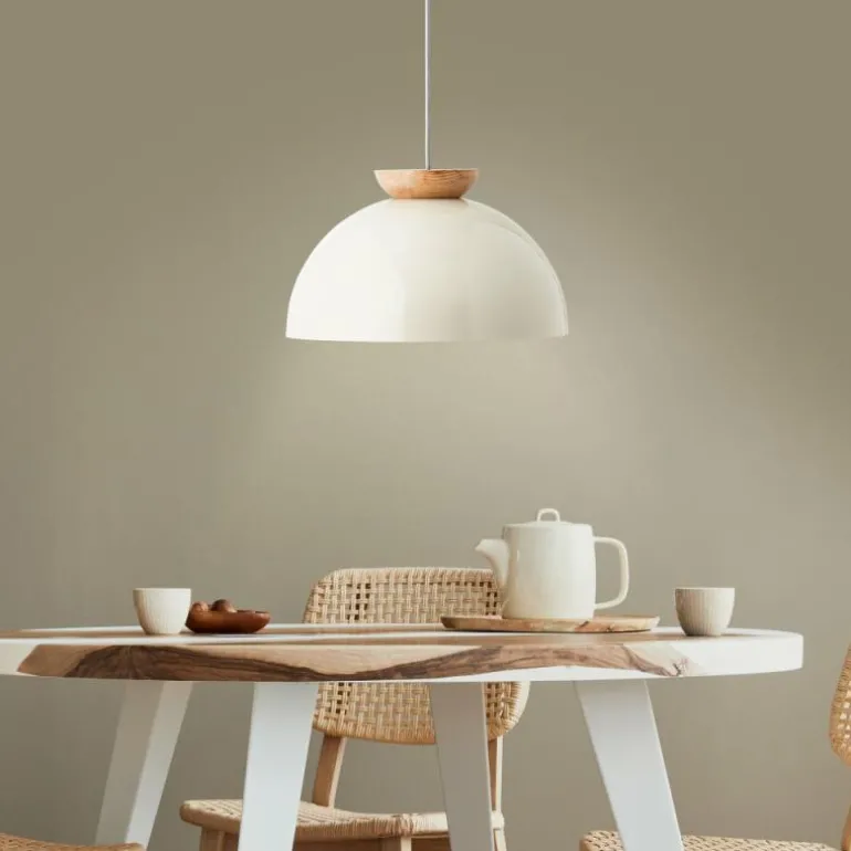 Suspension Brilliant Nalam Écru, Blanc, 1 lumière