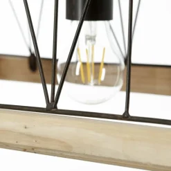 Suspension Brilliant Narcy Bois foncé, 3 lumières