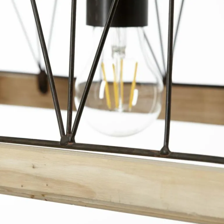 Suspension Brilliant Narcy Bois foncé, 3 lumières