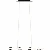 Suspension Brilliant Nebeker LED Noir, 4 lumières, Télécommandes