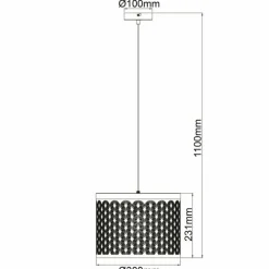 Suspension Brilliant Neolia Noir, 1 lumière