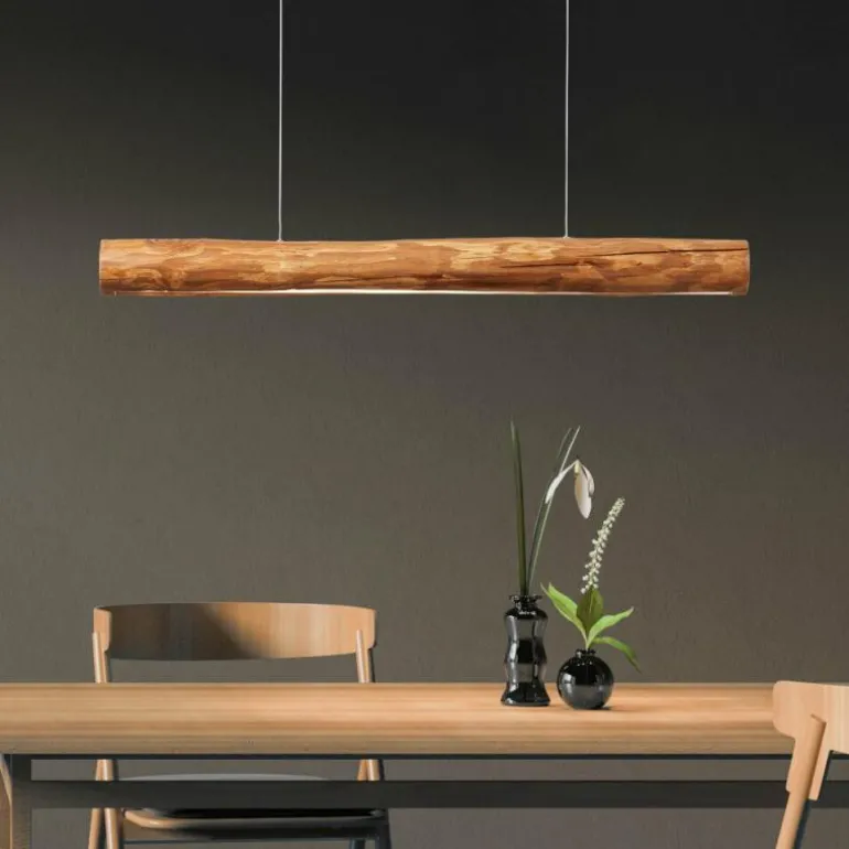 Suspension Brilliant Odun LED Bois clair, Noir, 1 lumière