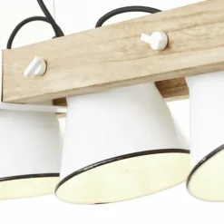 Suspension Brilliant Plow Bois foncé, Blanc, 5 lumières