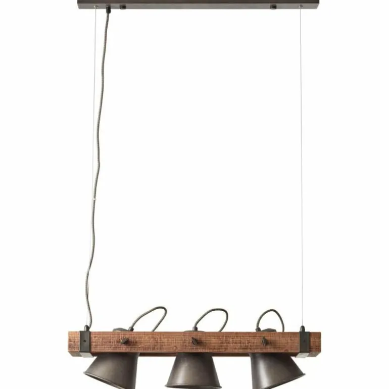 Suspension Brilliant Plow Bois foncé, Noir, 3 lumières