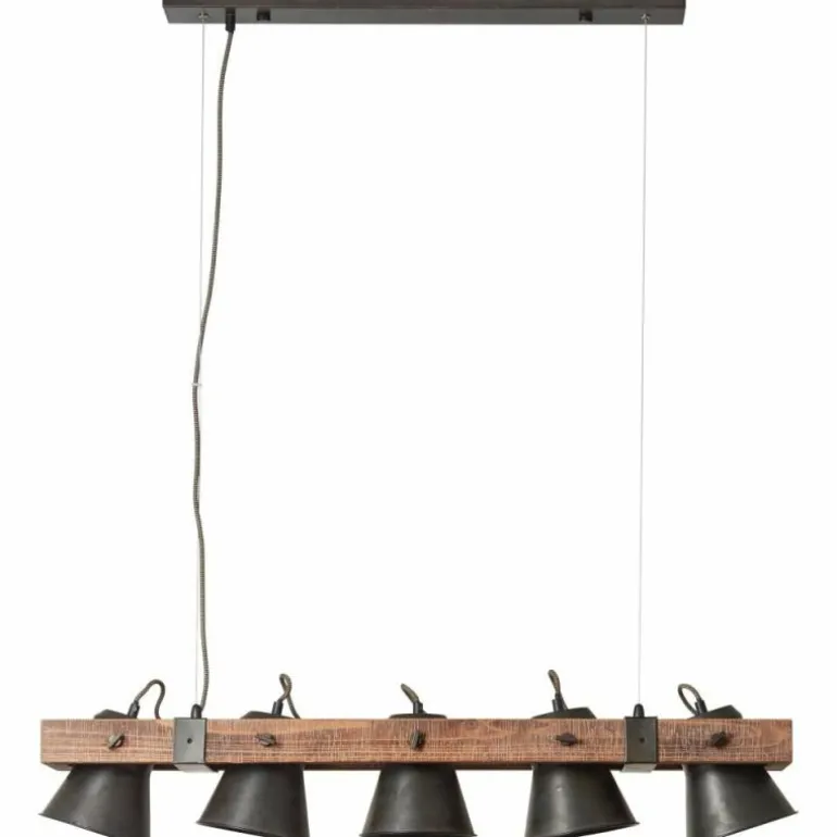 Suspension Brilliant Plow Bois foncé, Noir, 5 lumières