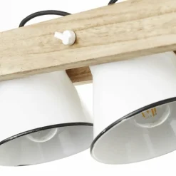 Suspension Brilliant Plow Bois clair, Blanc, 3 lumières