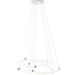 Suspension Brilliant Poolen LED Argenté, 1 lumière, Télécommandes