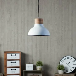 Suspension Brilliant Pullet Bois foncé, Blanc, 1 lumière