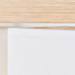 Suspension Brilliant Rayan Bois clair, Noir, 4 lumières