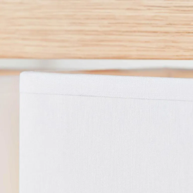 Suspension Brilliant Rayan Bois clair, Noir, 4 lumières