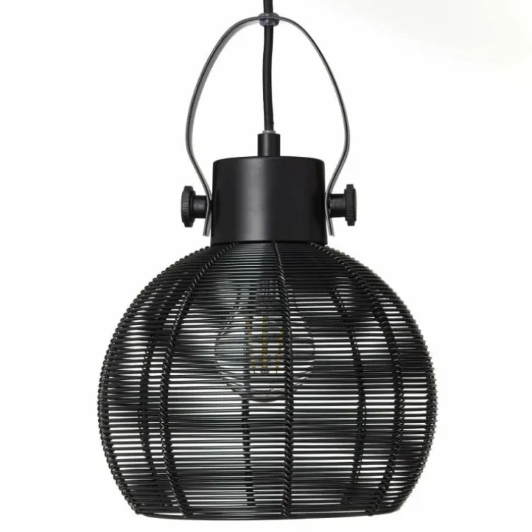 Suspension Brilliant Sambo Noir, 3 lumières