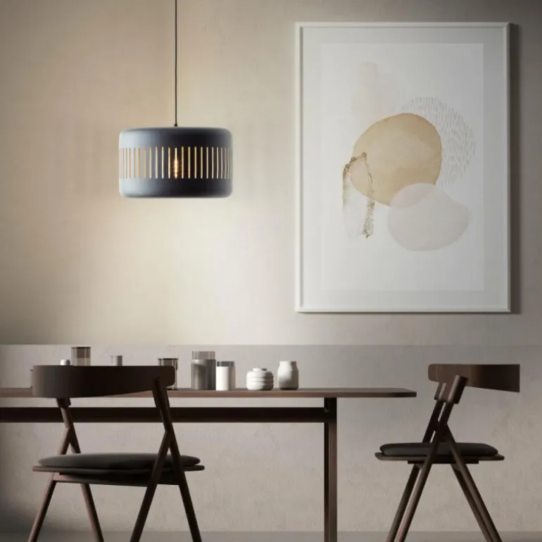 Suspension Brilliant Tyas Noir, 1 lumière