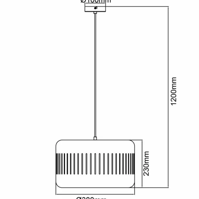 Suspension Brilliant Tyas Noir, 1 lumière